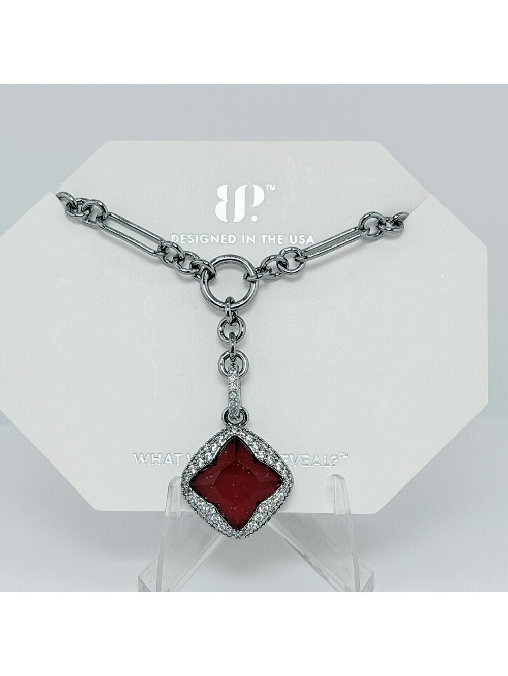 Bomb Party July CLOVER "A Bold & Brilliant Hope" Lab Created Ruby on Hematite